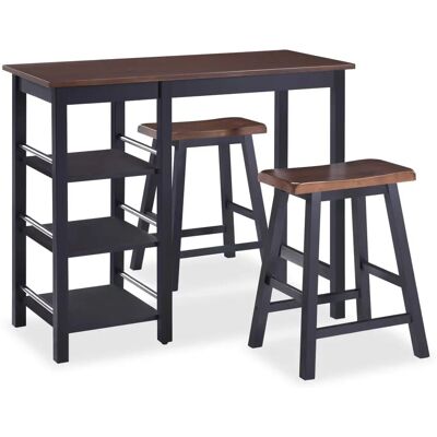 vidaXL Küchenmöbel-Set - Klassisch MDF Schwarz vidaXL Küchenmöbel-Set - Klassisch MDF Schwarz