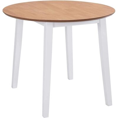 vidaXL Runder MDF-Esstisch mit Klappblättern - Esstisch vidaXL Runder MDF-Esstisch mit Klappblättern - Esstisch