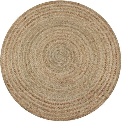vidaXL Rundes geflochtenes Juteteppich 120 cm - Wohnzimmer Bodenmatte vidaXL Rundes geflochtenes Juteteppich 120 cm - Wohnzimmer Bodenmatte