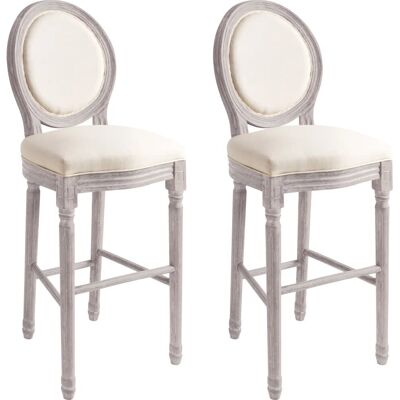 VidaXL 245351 Barkruk - Set van 2 Klassieke Houten Barstoelen VidaXL 245351 Barkruk - Set van 2 Klassieke Houten Barstoelen