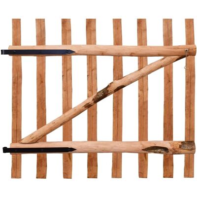 VIDAXL Houten poort van hazelaar 100x90cm - Rustieke charme VIDAXL Houten poort van hazelaar 100x90cm - Rustieke charme