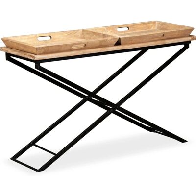 vidaXL Mangoholz Konsolentisch - 130x40x80 cm - Braun vidaXL Mangoholz Konsolentisch - 130x40x80 cm - Braun