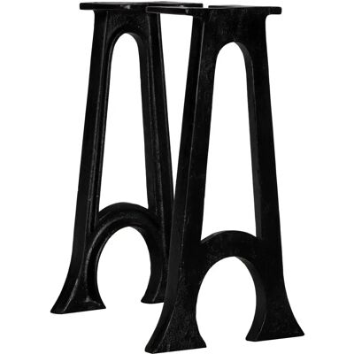 vidaXL bankpoten 2 stuks met gebogen voet A-frame gietijzer - bankpoten vidaXL bankpoten 2 stuks met gebogen voet A-frame gietijzer - bankpoten