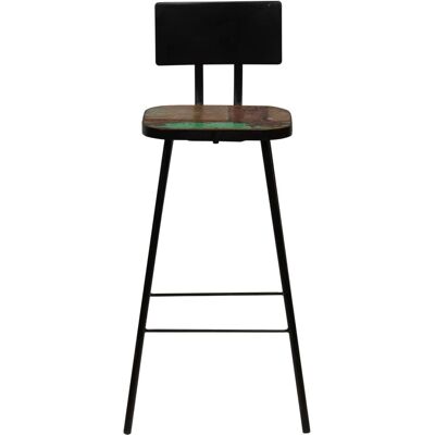 vidaXL Set van 2 Barstoelen van Gerecycled Hout - Industriële Vintage Stijl vidaXL Set van 2 Barstoelen van Gerecycled Hout - Industriële Vintage Stijl