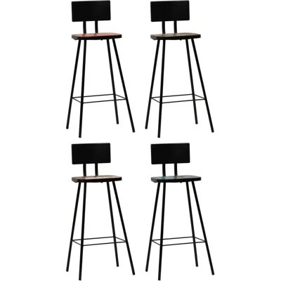 vidaXL 4 stuks Recycle Hout Industriële Barkrukken vidaXL 4 stuks Recycle Hout Industriële Barkrukken