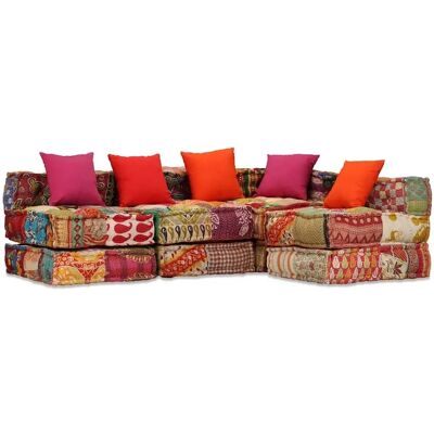 Pouf Modular vidaXL - Canapé-lit multicolore - 4 places Pouf Modular vidaXL - Canapé-lit multicolore - 4 places