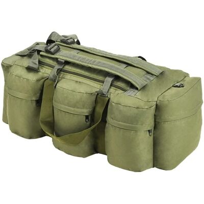 vidaXL 3-in-1 Sporttasche Armee-Stil 90 L Olivgrün vidaXL 3-in-1 Sporttasche Armee-Stil 90 L Olivgrün