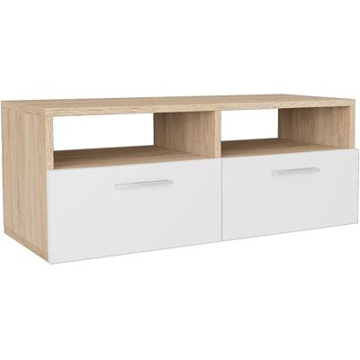 VidaXL 244869 TV cabinet - Marron/Blanc - Meuble TV moderne - Publicité VidaXL 244869 TV cabinet - Marron/Blanc - Meuble TV moderne - Publicité
