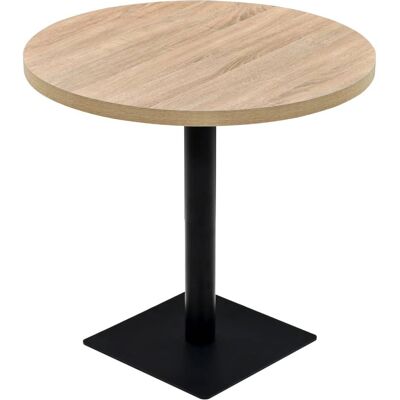 vidaXL Bistro Tisch Eichenfarbe Stahl 80x75cm - Bistrotisch vidaXL Bistro Tisch Eichenfarbe Stahl 80x75cm - Bistrotisch