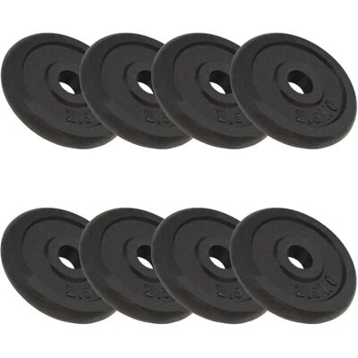 vidaXL 8x Gewichtsscheiben 2,5kg Gusseisen für Fitness & Zuhause vidaXL 8x Gewichtsscheiben 2,5kg Gusseisen für Fitness & Zuhause