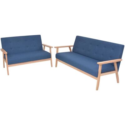 VidaXL 710270 Blaues Sofaset VidaXL 710270 Blaues Sofaset
