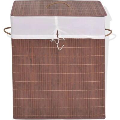 vidaXL Bambus Vasketøjskurv - Brun - 52x32x60 cm vidaXL Bambus Vasketøjskurv - Brun - 52x32x60 cm
