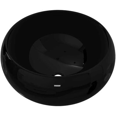 vidaXL Lavabo Rond en Céramique Noir 40x15cm Salle de Bain - Publicité vidaXL Lavabo Rond en Céramique Noir 40x15cm Salle de Bain - Publicité