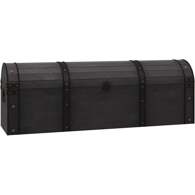 Coffre de rangement en bois massif style vintage 120x30x40cm vidaXL - Publicité Coffre de rangement en bois massif style vintage 120x30x40cm vidaXL - Publicité