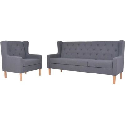 vidaXL 274933 Canapé 3 places gris - Ensemble de sofa vidaXL 274933 Canapé 3 places gris - Ensemble de sofa