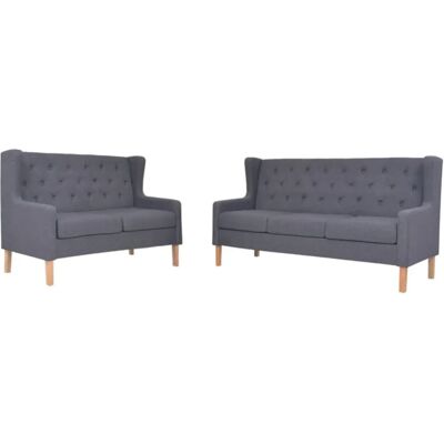VidaXL 274934 Graues 3-Sitzer Sofaset VidaXL 274934 Graues 3-Sitzer Sofaset