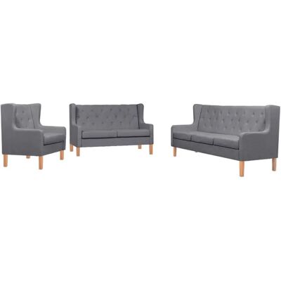 Ensemble de Canapés Gris 3 Pièces - Confortable & Durable - Publicité Ensemble de Canapés Gris 3 Pièces - Confortable & Durable - Publicité
