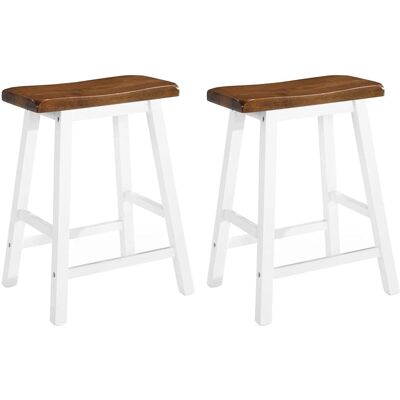 vidaXL 2er Set aus Massivholzhockern - Küchenmöbel Stühle Sitze vidaXL 2er Set aus Massivholzhockern - Küchenmöbel Stühle Sitze