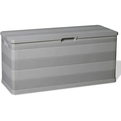 Caixa de armazenamento de jardim vidaXL 117x45x56 cm Cinza - Caixa de armazenamento de jardim Caixa de armazenamento de jardim vidaXL 117x45x56 cm Cinza - Caixa de armazenamento de jardim