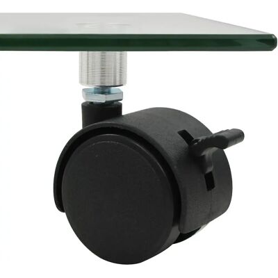 vidaXL Plantstand met wielen - 2 stuks, gehard glas, 35x35 cm, Vierkant vidaXL Plantstand met wielen - 2 stuks, gehard glas, 35x35 cm, Vierkant