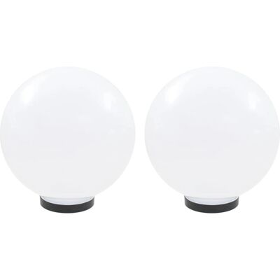 vidaXL 2x LED Bowl Lamps Spherical 30cm PMMA Outdoor Garden Lighting Fixture vidaXL 2x LED Bowl Lamps Spherical 30cm PMMA Outdoor Garden Lighting Fixture