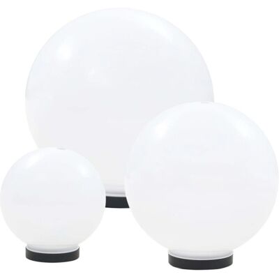 vidaXL LED Bowl Lampen Set 3 Stück Sphärisch 20/30/40cm PMMA Außenbeleuchtung - Beleuchtungsset vidaXL LED Bowl Lampen Set 3 Stück Sphärisch 20/30/40cm PMMA Außenbeleuchtung - Beleuchtungsset