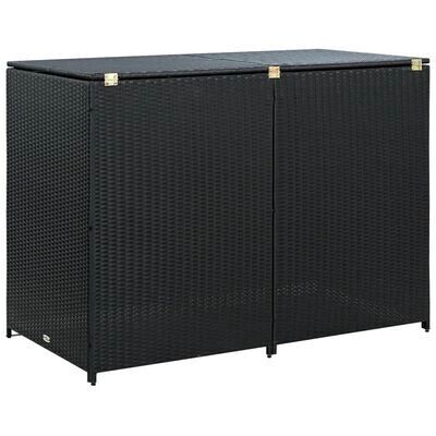 vidaXL Coffre de rangement de jardin noir 148x80x111cm - Publicité vidaXL Coffre de rangement de jardin noir 148x80x111cm - Publicité