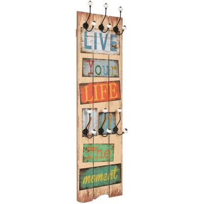 vidaXL Wandgarderobe mit 6 Haken - 120x40 cm - Mehrfarbig vidaXL Wandgarderobe mit 6 Haken - 120x40 cm - Mehrfarbig