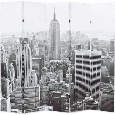 vidaXL - Paravent Pliable - 200x170 cm - Noir et Blanc - New York - Jour - Écran de Confidentialité - Publicité vidaXL - Paravent Pliable - 200x170 cm - Noir et Blanc - New York - Jour - Écran de Confidentialité - Publicité