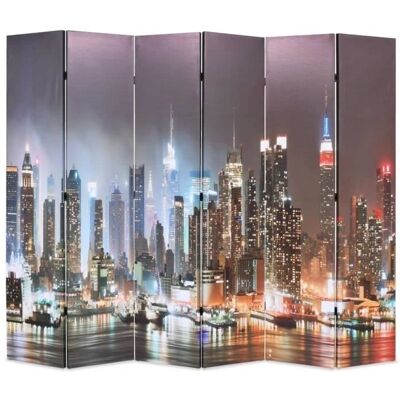 vidaXL Paravent pliable - 228x170cm - Skyline de New York - Publicité vidaXL Paravent pliable - 228x170cm - Skyline de New York - Publicité