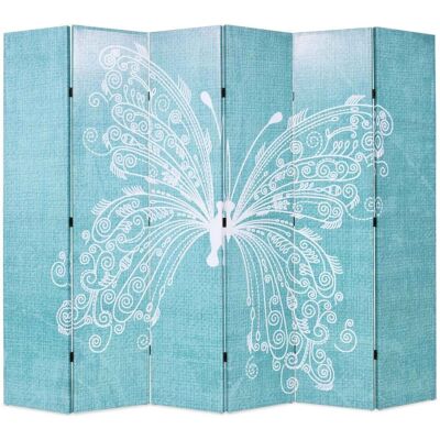 vidaXL Opvouwbare Kamerverdeler 228x170cm Vlinder Blauw - Kamerverdeler vidaXL Opvouwbare Kamerverdeler 228x170cm Vlinder Blauw - Kamerverdeler