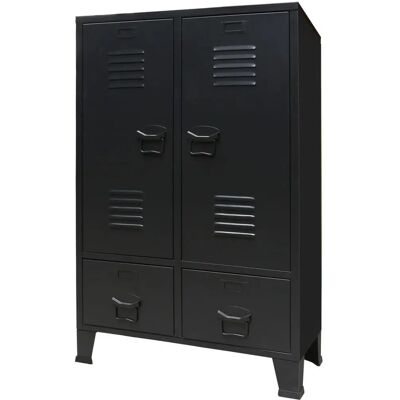 vidaXL Industrielle Metallgarderobe 67x35x107cm Schwarz - Schrank vidaXL Industrielle Metallgarderobe 67x35x107cm Schwarz - Schrank