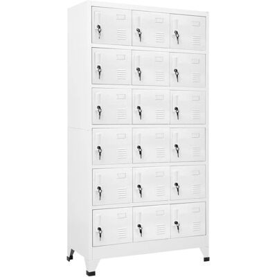 vidaXL Schließfachschrank mit 18 Fächern Stahl 90x40x180 cm vidaXL Schließfachschrank mit 18 Fächern Stahl 90x40x180 cm