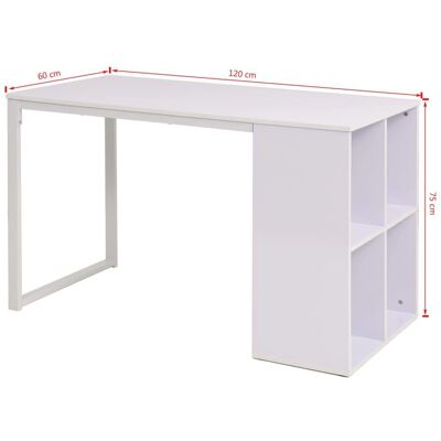 vidaXL 120x60x75 cm Wit Bureau - Desk vidaXL 120x60x75 cm Wit Bureau - Desk