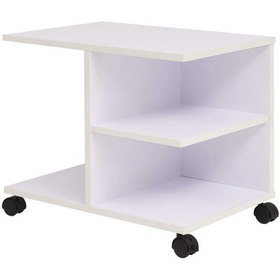 vidaXL 245724 Moderner weißer Rollregal - Bücherregal vidaXL 245724 Moderner weißer Rollregal - Bücherregal