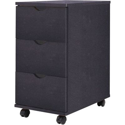 vidaXL Unità di Cassetti 33×45×60 cm Nera vidaXL Unità di Cassetti 33×45×60 cm Nera