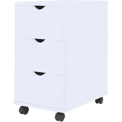 vidaXL Armario de Cajones Blanco Mueble de Almacenamiento para Hogar Mesita de Noche vidaXL Armario de Cajones Blanco Mueble de Almacenamiento para Hogar Mesita de Noche