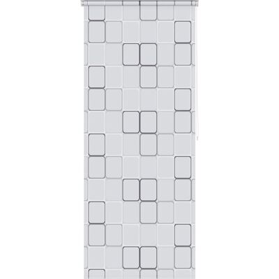 vidaXL Weiß Quadrat Muster 120x240cm Duschrollo - Badezimmer vidaXL Weiß Quadrat Muster 120x240cm Duschrollo - Badezimmer