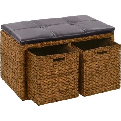 VidaXL Sitzbank mit Körben - 71x40x42cm VidaXL Sitzbank mit Körben - 71x40x42cm