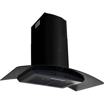 vidaXL Hotte murale en acier inoxydable - 756 m³/h - Noir vidaXL Hotte murale en acier inoxydable - 756 m³/h - Noir