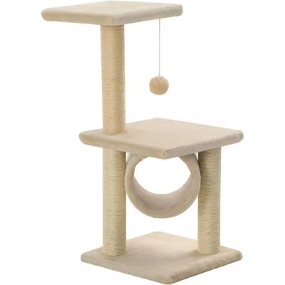 vidaXL Cat scratching post with sisal pole 65 cm beige vidaXL Cat scratching post with sisal pole 65 cm beige