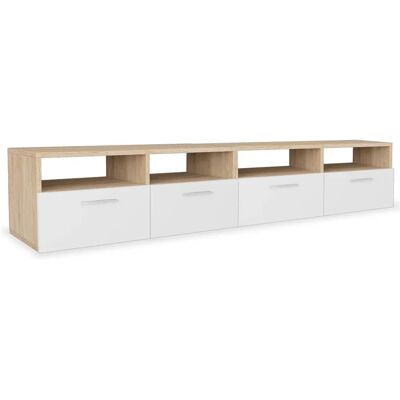 vidaXL 275112 TV-skab - Moderne design i spånplade med 2 hylder og 2 skabe vidaXL 275112 TV-skab - Moderne design i spånplade med 2 hylder og 2 skabe
