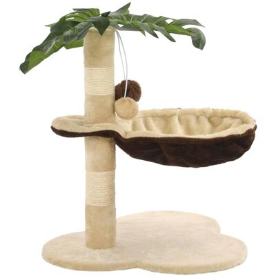 vidaXL Cat Scratching Post - 50 cm Sisal, Beige & Brown vidaXL Cat Scratching Post - 50 cm Sisal, Beige & Brown