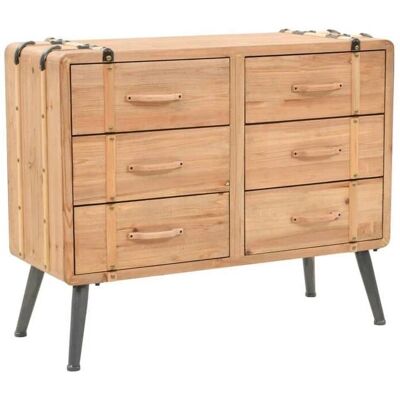 vidaXL Massiv Fichtenholz Schubladenschrank - 91x35x73cm - Sideboard vidaXL Massiv Fichtenholz Schubladenschrank - 91x35x73cm - Sideboard
