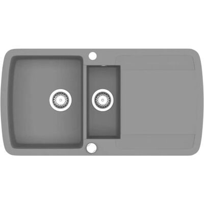 vidaXL Granit køkkenvask med dobbel vask - Reversibel - Varmebestandig vidaXL Granit køkkenvask med dobbel vask - Reversibel - Varmebestandig