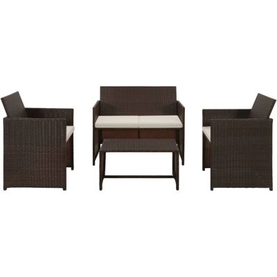 VIDAXL Nova - Gartensofa-Set mit 2 Stühlen und Tisch - Outdoor-Möbel VIDAXL Nova - Gartensofa-Set mit 2 Stühlen und Tisch - Outdoor-Möbel