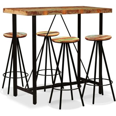 vidaXL Recyceltes Holz 5-teiliges Bar Set - Industrielles Design vidaXL Recyceltes Holz 5-teiliges Bar Set - Industrielles Design