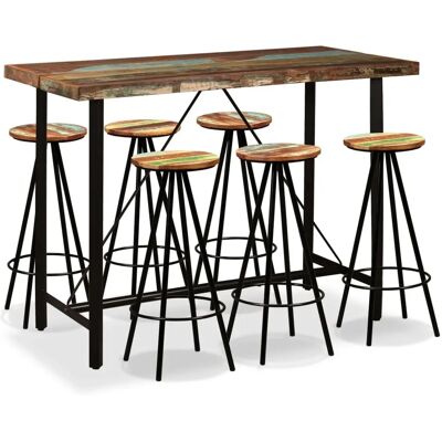 vidaXL Bar Set 7 Stück Holzreclycled - Bar Set vidaXL Bar Set 7 Stück Holzreclycled - Bar Set