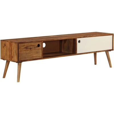 vidaXL 246224 Mueble de TV - Madera maciza de sheesham - 3 compartimentos vidaXL 246224 Mueble de TV - Madera maciza de sheesham - 3 compartimentos