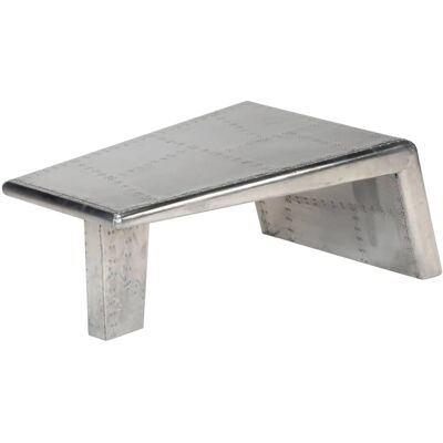 vidaXL Luchtvaartstijl Aviator Salontafel in aluminium - Bijzettafel vidaXL Luchtvaartstijl Aviator Salontafel in aluminium - Bijzettafel